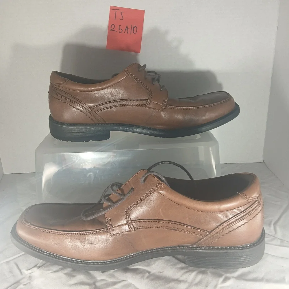 Rockport‎ Mens Leather Lace Up Dress Shoes Comfort Classic Brown Size 13M
